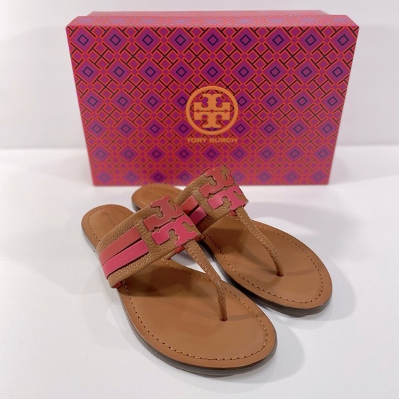 New Tory Burch Leigh  Flip-Flop Sandals - Picture 2 of 13